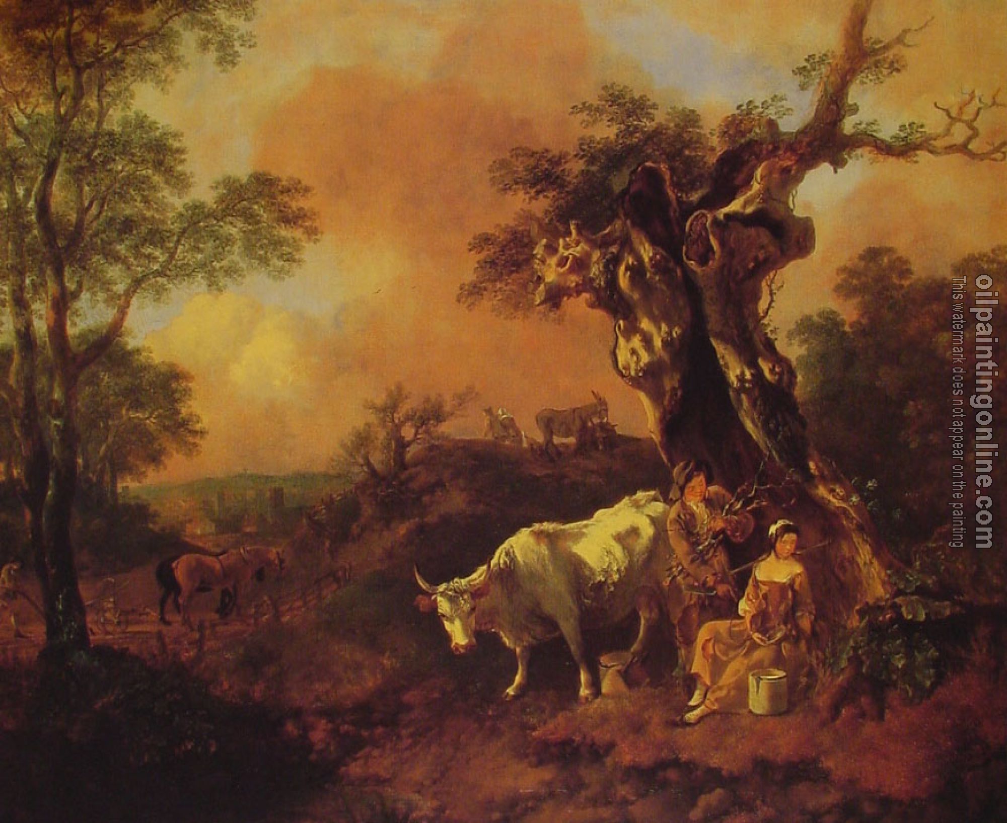Gainsborough, Thomas - Landscape with a Woodcutter and Milkmaid